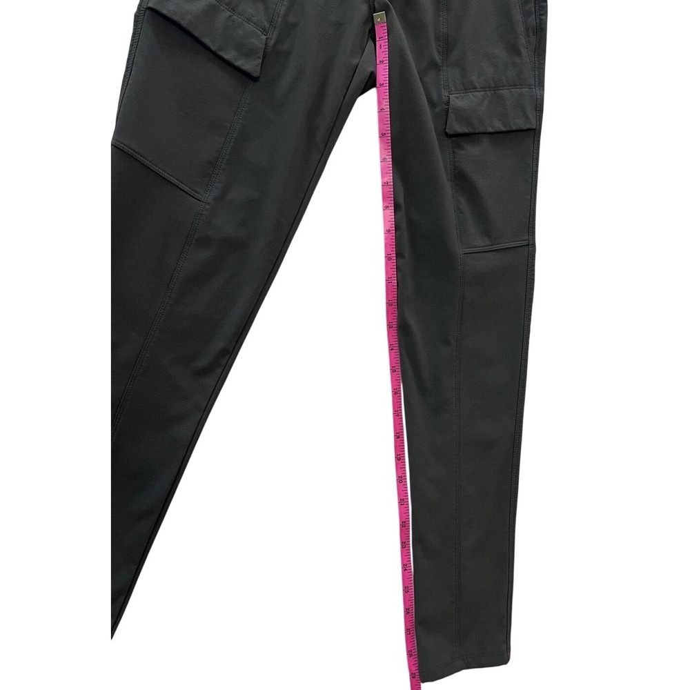 Athleta Cargo Pants Women Size 2 Gray Nylon Spandex Zip Pockets Activewear - Picture 8 of 11
